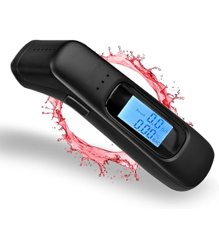 Display Lcd Colorato Etilometro Portatile UroClysmic Certificato | Test Alcolico Con Display LCD E 10 Bocchini | Precisione Professionale Per Uso Domestico Alcol Test Tabella - 8