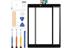 LADYSON Screen Replacement Kits for Amazon Kindle Fire HD8 HD 8 2017 7th Generation SX034QT Touch Screen Digitizer Glass Panel Repair Parts for Kindle HD8 7th Touchscreen Free Tools