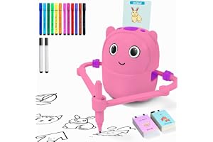 Drawing Robot for Kids – Smart Educational Toy for Boys & Girls with 100 Flash Cards, 2 Pens – STEM Learning Robot for Drawing & Writing | روبوت ذكي تعليمي للأطفال مع بطاقات وأقلام