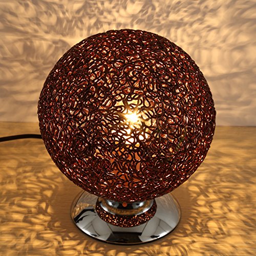 Preisvergleich Produktbild XHOPOS HOME Tischleuchte Tischlampe Schlafzimmer Nachttischlampe minimalistisch modern eingerichtete helle kleine Nachtlichter Sepaktakraw Lampen Braun LEDS DimmTastenschalter