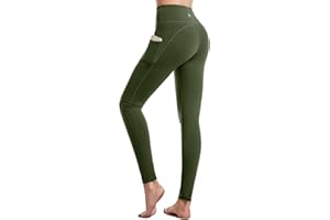 CAMBIVO Legging de Sport Femme, Pantalon de Yoga avec Poches, Pantalon Femme Taille Haute pour contrôler du Ventre, Pantalon de Sport avec Tissu Etirable pour Pilates, Exercices, Coures