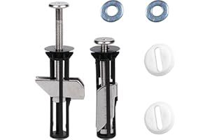 RANYAKE Toilet seat fittings Toilet seat fixings Toilet seat screws 2 pcs Stainless Steel nut Screw Toilet Cover Maintenance Accessories Universal Long (2 Pcs)
