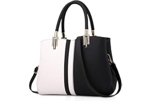NICOLE & DORIS Borse da donna Borsa a righe Borsa a tracolla con cerniera stile moda Borse eleganti Borsa a tracolla tote da donna
