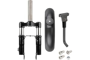 MotuTech Kit Forcella a Sospensione Ammortizzatore Anteriore per Xiaomi M365 / PRO/PRO 2 / 1S / Essential Lite/Mi 3 Sospensione + parafango Anteriore + cavalletto Anti-Vibrazione Accessorio