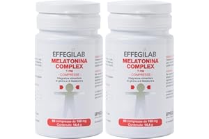 EFFEGILAB SCIENZA, NATURA, TRENTINO. Melatonina 1 Mg Complex per Dormire, con ADENOSINA e GLICINA | Effegilab (180 compresse)