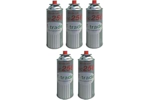 ALTIGASI 5 Pezzi - Cartuccia BOMBOLETTA Gas GPL 250 GR Art. KCG250 Ideale Saldatore CANNELLO STUFETTA O FORNELLO Bistro Compatibile cp250