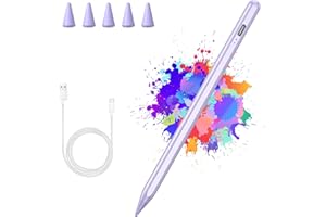 KBCASE Lápiz para Apple iPad 2018-2023,Pencil para iPad con Rechazo de Palma Stylus Pen para Apple iPad 10/9/8/7/6th Gen,Pro M4/11/12.9"/13",Air M2/3/4/5,Mini 5/6,5 Puntas Reemplazables