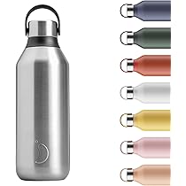 Chilly's Waterfles serie 2 - vacuüm geïsoleerde roestvrijstalen waterfles met zachte kraag en draaglus, thermische fles voor warme en koude dranken - lekvrij, geen zweet - walvisblauw, 500 ml