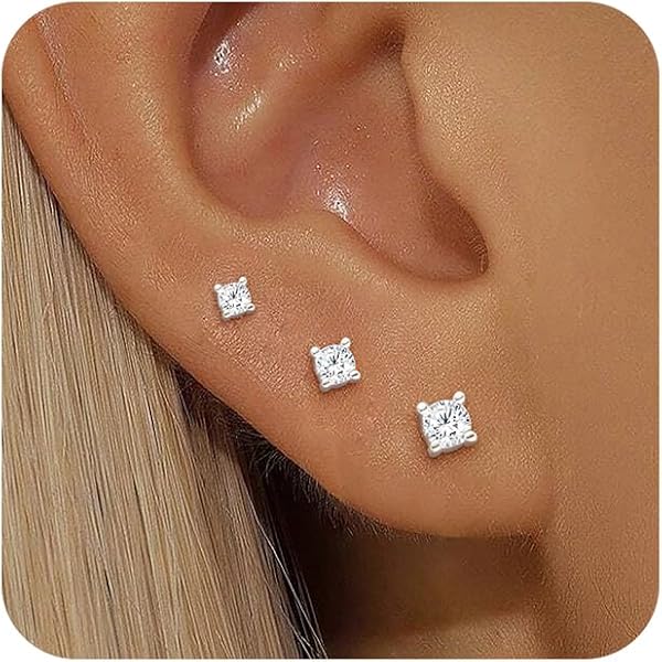 14Paires Piercing Helix Pour Femmes Petits Boucles D'Oreilles Créoles Acier Inoxydable Plaqué Or