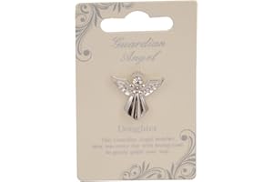 Daughter Guardian Angel Silver Coloured Angel Pin With Gem Stone Sentimental Gift Idea