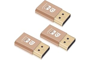 FURJOSTA DP Adapter f黵 virtuelle Anzeige Displayport-Dummy-Stecker Headless Ghost Emulator1080p- 2560x1600p @ 60Hz -3Pack