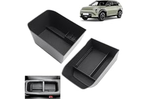GAFAT Compatible with Kia EV3 GT Line 2025 2026 Centre Console Storage Box, Armrest Organiser Tray Shelves, Washable with Non-Slip Mats, EV3 Accessories 2025 [Pack of 2]