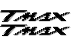 labelbike - 2 Pegatinas 3D Moto Scooter Letras Tmax en Resina Compatible con Yamaha TMAX 500-530-560 2001-2021 - Color Negro