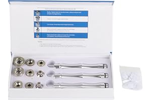 RISEGUN 9 puntas de diamante, cabezales de microdermoabrasión de diamante, puntas de dermoabrasión de repuesto con mango de filtro de acero inoxidable, juego de accesorios de máquina de belleza para cuidado