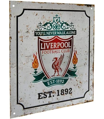 Targa In Metallo Liverpool FC – This Is Anfield, Accessorio Ufficiale Per Tifosi E Collezionisti