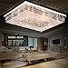 Produktbild JJ Moderne LED Deckenleuchte rechteckige LED Licht Atmosphäre crystal Flur, Schlafzimmer, Wohnzimmer Deckenlampen minimalistischen modernen Lampen warmen remote 60*40cm, 220V-240V