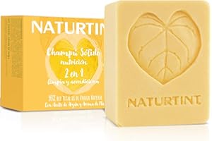 Naturtint, Champú Sólido Nutrición 2 en 1, Champú en Bara + Acondicionador, Nutre y Revitaliza la Fibra Capilar, Cabello Seco, Maltratado y Sin Vida, 99% Ingredientes Naturales, ECOCERT, 75ml