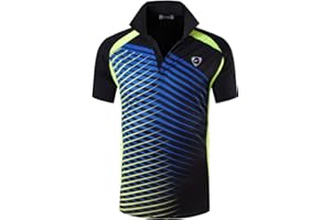 jeansian Men's Short Sleeve Polo T-Shirts Wicking Breathable Running Training Sports Tee Tops LSL195