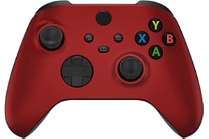 eXtremeRate Scarlet Red Replacement Shell for Xbox Series X & S Controller - Personalized Upgrade - Soft Touch Grip Custom Gaming Case Faceplate for Xbox Core Controller [Controller NOT Included]