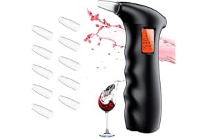 ‎AIMAKE Alkoholtester, Alkoholtester Polizeigenau, Hochpräziser Promillemessgerät mit Digitaler LCD-Anzeige und 10 Mundstücken, Professioneller Alkoholmessgerät für Privaten Gebrauch zu Hause