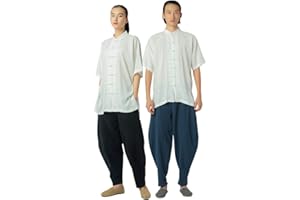 KSUA Unisex Martial Arts Anzüge Chinesische Traditionelle Tai Chi Uniform Baumwolle & Leinen Halbarm Kung Fu Kleidung für Männer Damen