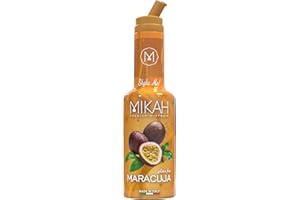 Mikah - Fruit Puree - Maracuja (Passion Fruit) | Purea Ricca di Polpa di Frutta | Per Drink e Dessert | Uso Professionale | 1Kg (750ml)