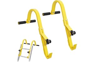 2 stycken takstege, stegfäste, stegkrok för tak, med hjul, stegstabilisator, stål, universaladapter för stege av aluminiumlegering, takförlängning, bärkapacitet 300 kg –