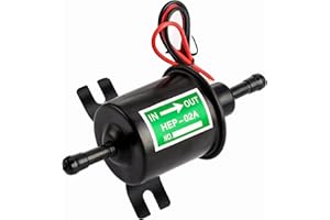 CarBole 12 V elektryczna pompa paliwowa: 2,5-4 PSI uniwersalna benzynowa pompa transferowa oleju napędowego 8 mm wlotu i wylotu CTP001 HEP-02A