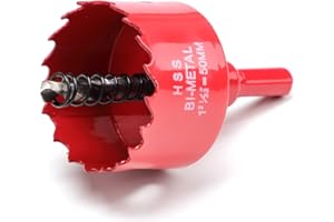 ITOOLFIRM 50mm Hole Saws Cutter, HSS Bi-Metal Drill Bit for Wood, Plastic, UPVC, Fiberglass and Plasterboard