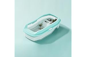 KAKOOTI Acuario para Tortugas 14'' x 8'' x 4.5'', Mini Acuario Acuático para Tortugas Juveniles, Diseño Versátil para Cangrejos, Peces y Tortugas Juveniles (Ancho del Caparazón: 0.8-2 Pulgadas)