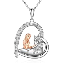 YAFEINI Bracciale Donna Con Cavallo In Argento 925 | Gioiello Ipoallergenico Per Amanti Dei Cavalli | Ciondolo A Forma Di Cavallo 16x17.7 Mm