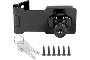 ZiYuya Überfalle abschließbar mit Schlüsseln, Vorhängeschloss, Schuppenschloss, Torriegel, Türriegel, Sicherheits, Schublade, Schrankschlösser, Verriegelung, Schrankriegel, Keyed Hasp Schrank, 3 Inch