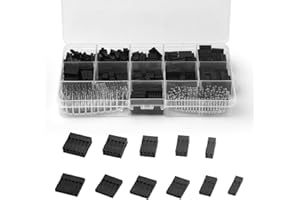 FANGEHONG 620 Pezzi 2.54mm Kit di Connettori, 1 2 3 4 5 6 Pin JST SM Connettore Alloggiamento, Maschio e Femmina Terminali Filo Jumper a Crimpare Cavo Pin per Sostituzione e Riparazione di Cavi Rotti