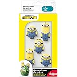 dekora Minions Cupcake und Tortendeko Essbar | 5 Mini Icing Zuckerfiguren, Mehrfarbig, Klein, 230032