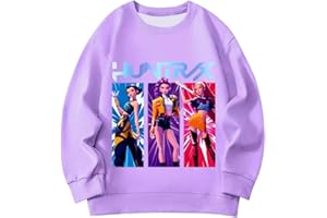 Genérico D-Demon K-Pop Merchandise Sudadera para niñas Sudadera con Estampado X de Bruja K-Pop de Manga Larga Sudadera para niños Top Casual