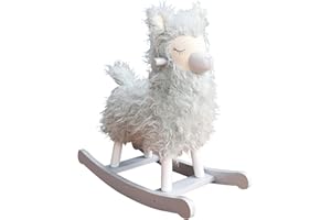Little Bird Told Me - Rio Rocking Llama, Baby Rocking Toy, Ride On Animal for Toddlers, Soft Plush Seat & Wooden Rockers, Perfect for Playroom and Nursery