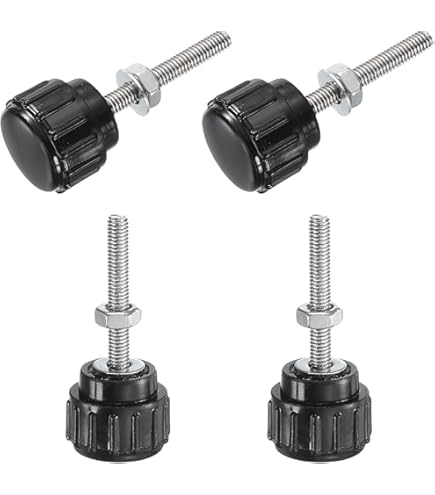 PrecisionGeek Brass M4×10 Mm Flat Knurled Thumb Screws (Set Of 5) – Hand‑Grip Fasteners For Computer Cases, Electronics, DIY Projects