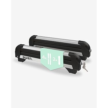 Porte-skis Universel Pour Barres De Toit M263 - 1 Paire, Sans Antivol, Pour Barres Jusqu'à 50 Mm
