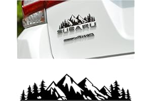 CGEAMDY Auto Aufkleber Berg Aufkleber, Auto Schnee Grafik Vinyl Aufkleber, Seitenaufkleber Autoaufkleber Berge Camper, Autoaufkleber Auto Motorhaube Dekoration(Schwarz)