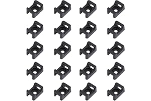 Fippy 150PCS Attache de câble noir supports 23mmx16mm de type selle support de base de câble