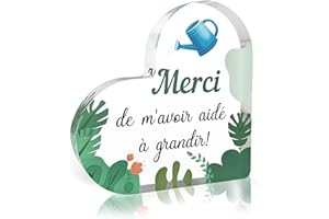 XIUSPARK Idee Cadeau Maitresse D'école Fin D'année,Merci Maitresse Cadeau Maîtresse Fin D'année,Cadeaux Atsem Prof pour Institutrice Départ Retraite Maîtresse Original Noel Noël,Décorations en Acrylique
