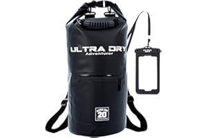 ULTRA DRY ADVENTURER Ultra Dry Premium Waterproof Bag, Sack with Phone Dry Bag, Front Zip Pocket & Long Adjustable Shoulder Strap Included, Perfect for Kayaking/Boating/Canoeing/Camping/Rafting/Swimming/Fishing