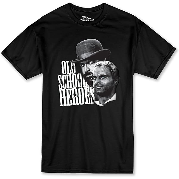 Maglietta Uomo Bud Spencer E Terence Hill | Leggende Del Far West | 100% Cotone, Colore Nero, Taglia L