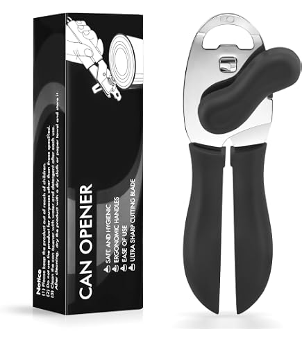 Ouvre-boîte 3 En 1 Acier Inoxydable - Robustes Poignées Confort, Avec Décapsuleur Intégré, Outil Cuisine Indispensable