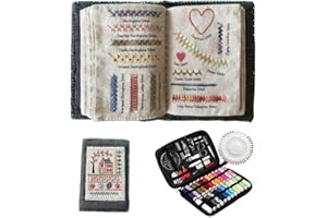 LexTex Embroidery Stitches Book, Stitch Book Embroidery, Sewing Books for Beginners, Stitch Creative DIY with Embroidery Guide, Portable Travel Mini Sewing Kit Elevate Your Sewing Skills(Set B)