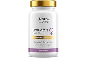 ‎NAROVITAL Hormon Balance Frauen Komplex mit Mönchspfeffer hochdosiert, Myo Inositol & Yamswurzel für Zyklus, PMS, PCO, Wechseljahre Menopause | 90 vegane Kapseln mit Agnus Castus