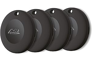 Lifemate Life Tag para Android 4-Pack, Air Tag Android Compatible con Localizador de Google, Rastreador Bluetooth Impermeable IP67 con Batería Larga Duración y Diseño Compacto