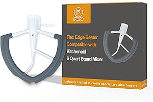 PQPO Flex Edge Rührer für Kitchen Aid 6 Quart Bowl Lift Standmixer, Flachrührer kompatibel mit Kitchen Aid Attachments für Mixer Zubehör Küchenmaschine