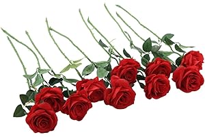 JaosWish 12PCS rose artificial flowers silk real touch fake Roses Bouquet DIY for Wedding Arrangements Party Home Decorations