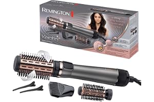 Remington varmluftsborste, roterar åt 2 håll, 1000W, 2 värme och 2 hastighetsinställningar, 50 mm blandad borste, 40 mm mjuk borste, kalluftsfunktion, 3m sladd, AS8811